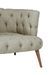 Fauteuil style Chesterfield tissu gris clair Wester 75 cm - Photo n°3