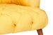 Fauteuil style Chesterfield tissu jaune Wester 75 cm - Photo n°5