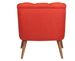 Fauteuil style Chesterfield tissu rouge Wester 75 cm - Photo n°4