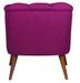 Fauteuil style Chesterfield tissu violet Wester 75 cm - Photo n°6