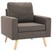 Fauteuil Taupe Tissu Louva - Photo n°1