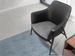 Fauteuil tissu et cuir noir et pieds en acier Rudy - Photo n°6