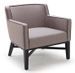 Fauteuil tissu et pieds bois massif wengé Combaya - Photo n°1