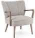 Fauteuil tissu gris effet laine et bois de hévéa Ritaz - Photo n°1