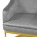 Fauteuil tissu gris et pied métal doré Tserve - Photo n°5