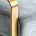 Fauteuil tissu gris et pieds métal doré Nath - Photo n°5