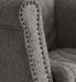 Fauteuil tissu gris et pieds pin massif clair Pierig - Photo n°5