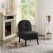 Fauteuil tissu gris foncé et pieds bois noir Annie - Photo n°6