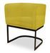 Fauteuil tissu jaune et pied métal noir Naoli - Photo n°1