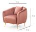 Fauteuil tissu rose Tazany 70 cm - Photo n°5