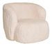 Fauteuil tissu texturé doux crème ANDY – Douceur ronde et design compact - Photo n°1