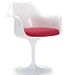 Fauteuil Tulipo pivotant blanc brillant avec coussin - Design haut de gamme - Photo n°1