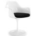 Fauteuil Tulipo pivotant blanc brillant avec coussin - Design haut de gamme - Photo n°1