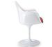 Fauteuil Tulipo pivotant blanc brillant avec coussin - Design haut de gamme - Photo n°6