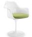 Fauteuil Tulipo pivotant blanc brillant avec coussin - Design haut de gamme - Photo n°1