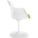 Fauteuil Tulipo pivotant blanc brillant avec coussin - Design haut de gamme - Photo n°2