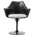 Fauteuil Tulipo pivotant noir brillant avec coussin - Design haut de gamme - Photo n°1