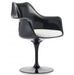 Fauteuil Tulipo pivotant noir brillant avec coussin - Design haut de gamme - Photo n°2