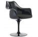 Fauteuil Tulipo pivotant noir brillant avec coussin - Design haut de gamme - Photo n°4