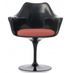 Fauteuil Tulipo pivotant noir brillant avec coussin - Design haut de gamme - Photo n°1