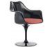 Fauteuil Tulipo pivotant noir brillant avec coussin - Design haut de gamme - Photo n°2