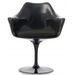 Fauteuil Tulipo pivotant noir brillant avec coussin - Design haut de gamme - Photo n°1
