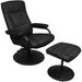 Fauteuil TV avec repose-pied Noir Similicuir - Photo n°1