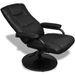 Fauteuil TV avec repose-pied Noir Similicuir - Photo n°5