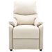 Fauteuil TV inclinable électrique Crème Tissu 2 - Photo n°1