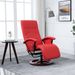 Fauteuil TV pivotant Rouge Similicuir - Photo n°1