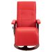 Fauteuil TV pivotant Rouge Similicuir - Photo n°3