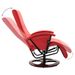 Fauteuil TV pivotant Rouge Similicuir - Photo n°6