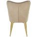 Fauteuil velours beige et pieds métal doré Micyma - Photo n°3