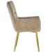 Fauteuil velours beige et pieds métal doré Micyma - Photo n°4