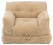 Fauteuil velours coton beige Klark - Photo n°1