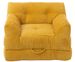Fauteuil velours et coton ocre Lazare - Photo n°1
