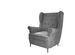 Fauteuil velours gris capitonné Lizzi 85 cm - Photo n°1