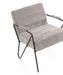 Fauteuil velours gris et pieds métal anthracite Apach - Photo n°3