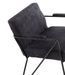 Fauteuil velours noir et pieds métal anthracite Apach - Photo n°3