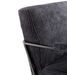 Fauteuil velours noir et pieds métal anthracite Apach - Photo n°4