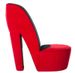 Fauteuil velours rouge Fashionly - Photo n°2