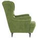 Fauteuil Vert clair Velours 2 - Photo n°4