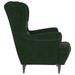 Fauteuil Vert foncé Velours - Photo n°3