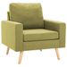 Fauteuil Vert Tissu Louva - Photo n°1