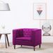 Fauteuil Violet Velours 2 - Photo n°1