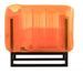 Fauteuil Yomi Eko transparent orange cadre en aluminium noir - Photo n°4