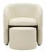 Fauteuil Zagabria avec pouf capitonné design élégant - Photo n°1