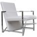 Fauteuils 2 pcs avec cadre chromé Blanc Similicuir - Photo n°3