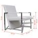 Fauteuils 2 pcs avec cadre chromé Blanc Similicuir - Photo n°7