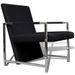 Fauteuils 2 pcs avec cadre chromé Noir Similicuir - Photo n°3